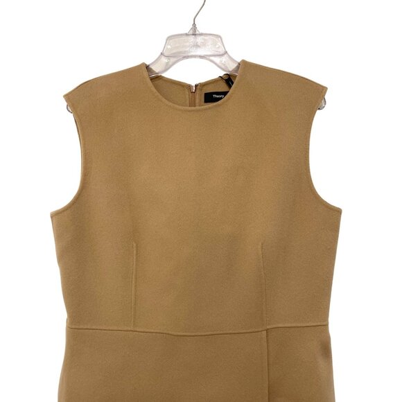 Theory $495 Camel Wool Cashmere Dress Size 12 NWT - Picture 6 of 10